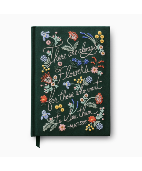 There Are Always Flowers | Embroidered Journal