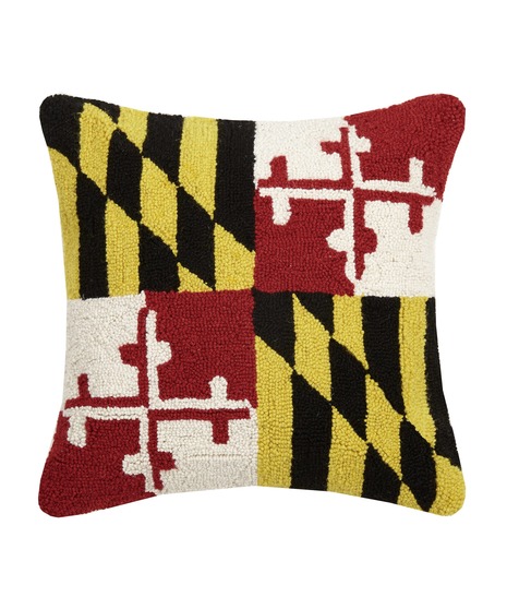 PEKING HANDICRAFT | Maryland Flag Hook Pillow