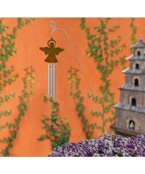 wind chime with potted plant