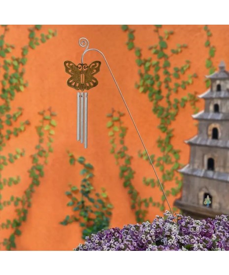 wind chime with potted plant