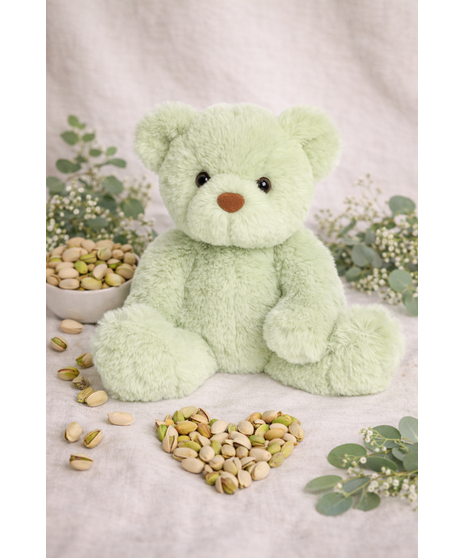 Soft 9-inch teddy bear plush in a pastel gelato-inspired color with rounded ears, button nose, and seated pose.