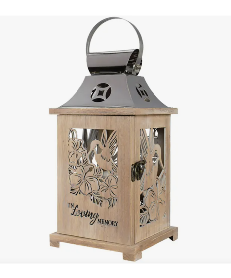 Cutout Wood Lantern - In Loving Memory