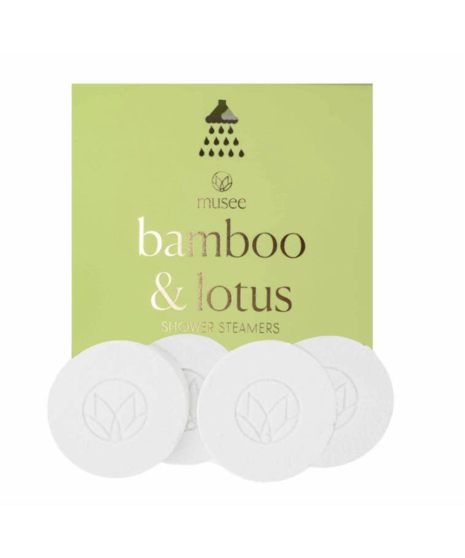 Round shower steamer tablets used to release fragrance and create a spa-like shower experience.