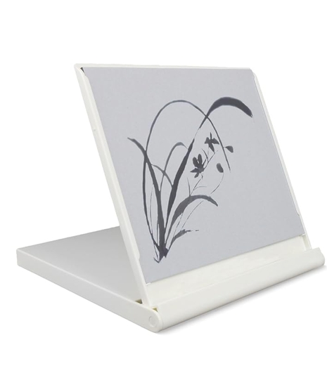 Water-painting board with brush and stand; images fade as water dries, available in standard and mini sizes.