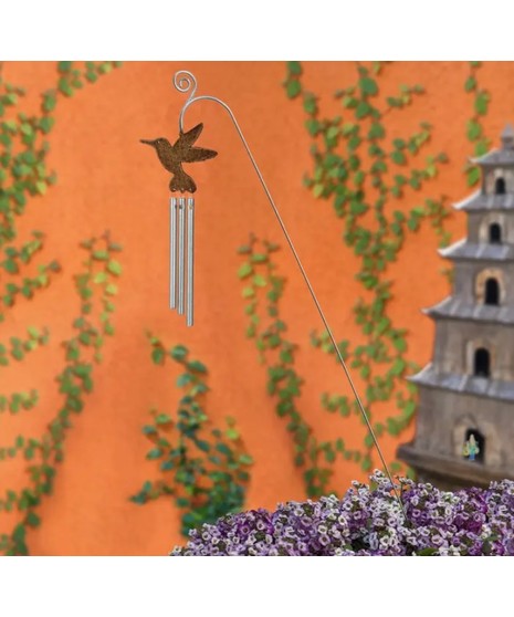wind chime with potted plant