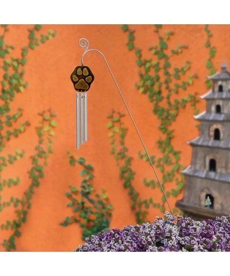 wind chime with potted plant
