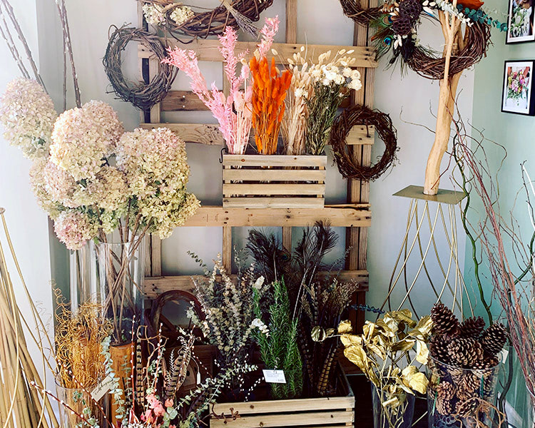 All manner of floral accents and home décor items available on the floor of our Glen Burnie location